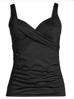 Lands End Wrap-Front Tankini Top Sz18DDD